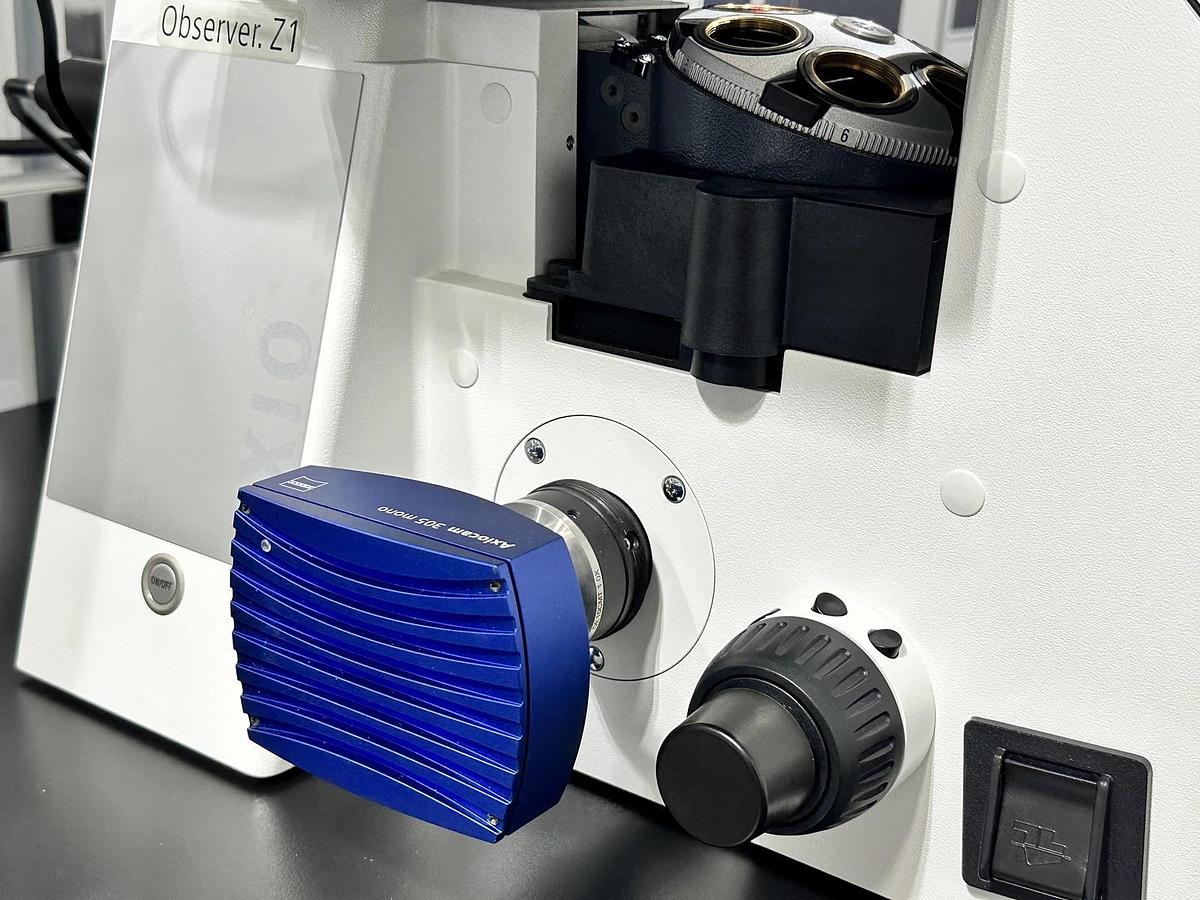 Used Zeiss Observer. Z1 Fluorescence Inverted Microscope, Axioscan SMC 2009, Joystick