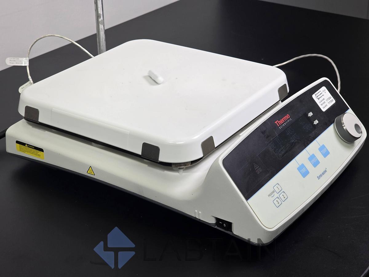 Used Thermo Scientific Super-Nuova+ SP88850190 Digital Hot Plate Stirrer w/ Probe & Support Rod