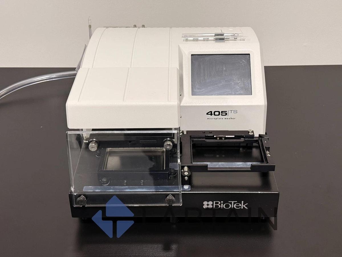 Used BioTek / Agilent 405 TS Microplate Washer w/ BioStack Stacker & Vacuum Pump – Tested