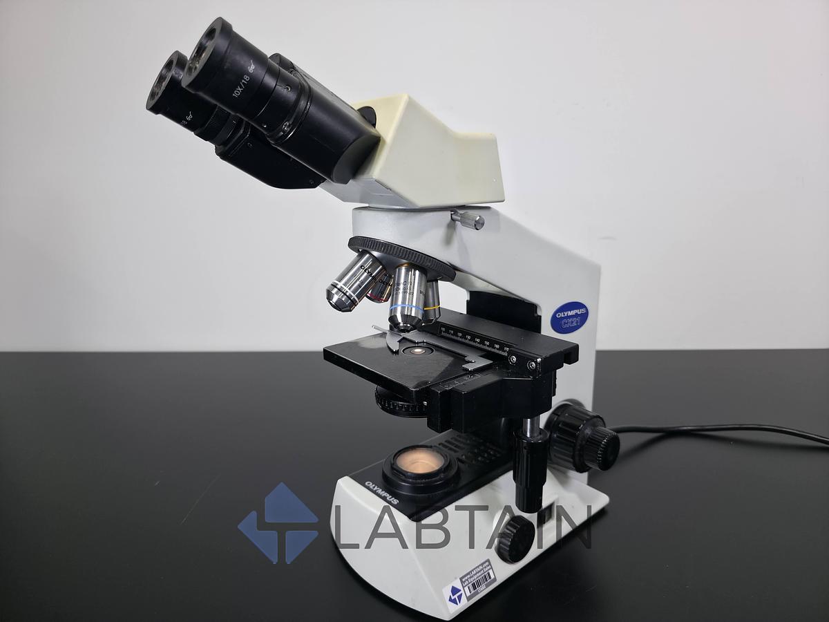 Used Olympus CX21FS1 Binocular Biological Microscope | 4X, 10X, 40X, 100X Objectives | Used {draft four}