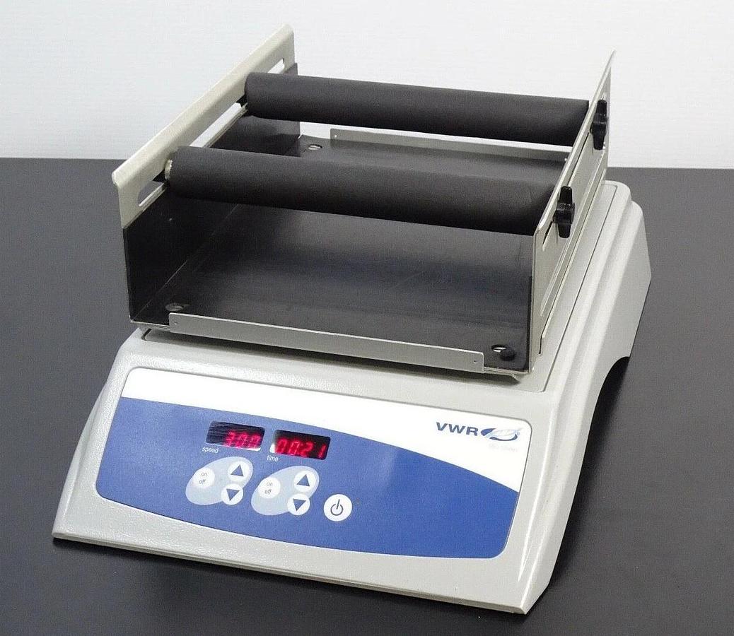 Used VWR Mini Shaker 15mm Orbit Shaker 97109 w/ 2-bar Adjustable Platform, 8.6"