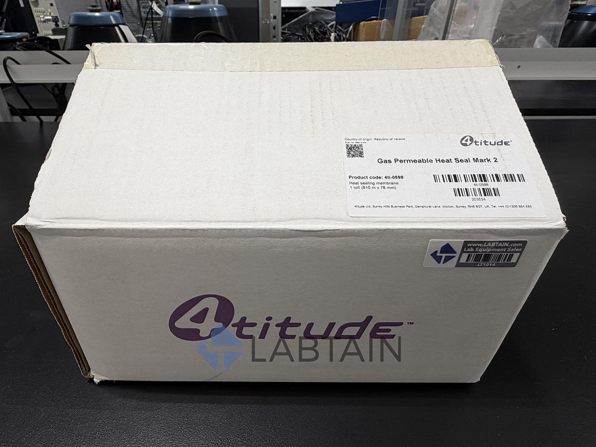 Used 4TITUDE (AZENTA) GAS PERMEABLE HEAT SEAL MARK 2 — 4ti-0598 — 1 ROLL, 610 m × 78 mm — NEW, SEALED