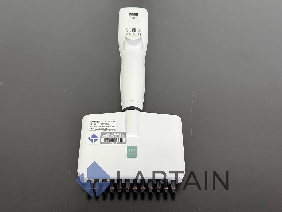 Used Integra VOYAGER 12-Channel Electronic Pipette – 300 µL – Adjustable Spacing – Used