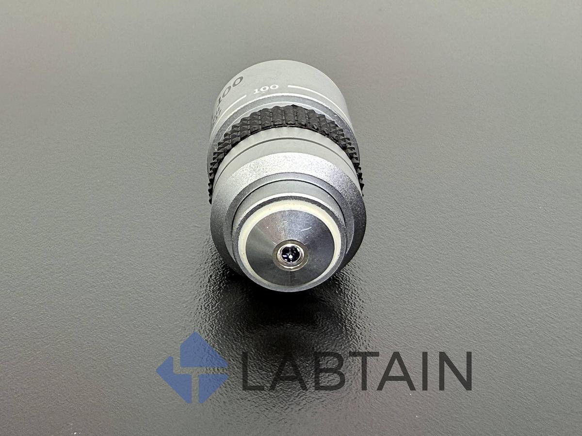 Used Olympus DPlan 100x / 1.25 Oil – 160/0.17 Plan Achromatic Microscope Objective – Excellent Condition