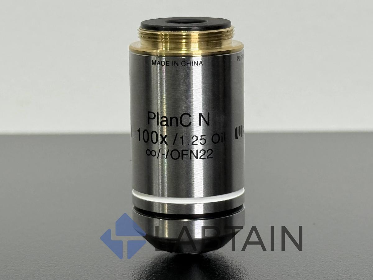 Used Lot of 2 – Olympus Plan C N Objective – 100x / 1.25 Oil – FN22 – Infinity – Used