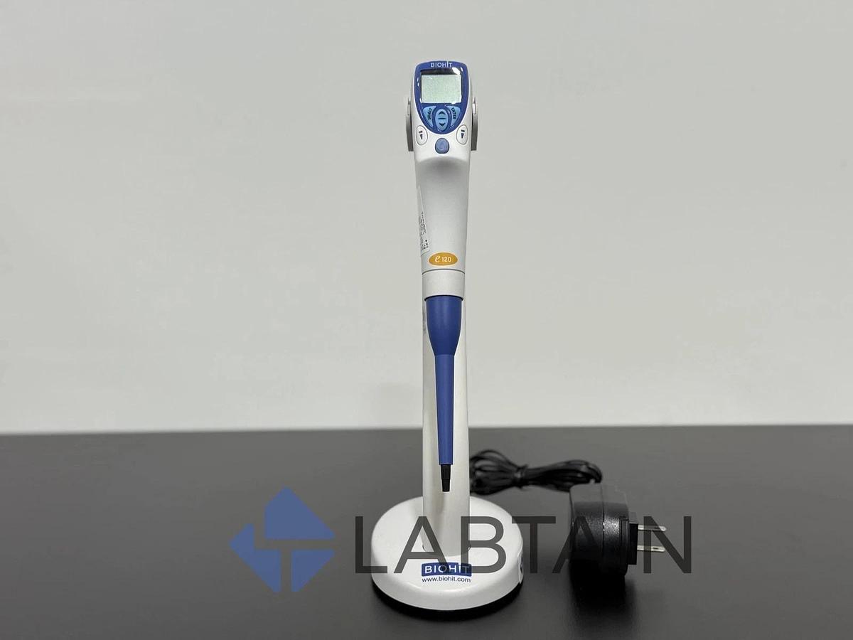 Used BIOHIT (Sartorius) eLINE Electronic Pipette e120 with Charging Stand