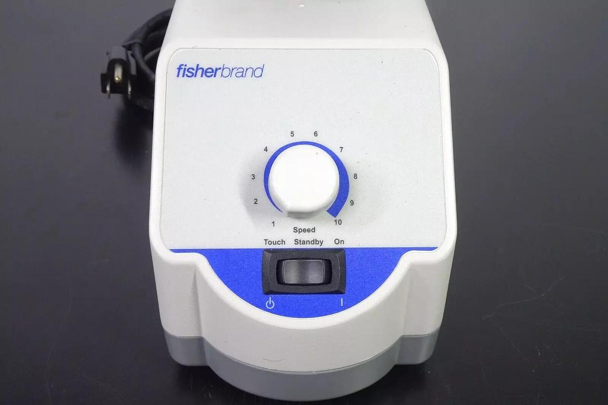 Used Fisher Scientific 02215414 Analog Vortex Mixer – S/N 210623035 – Tested – Benchtop Lab Mixer