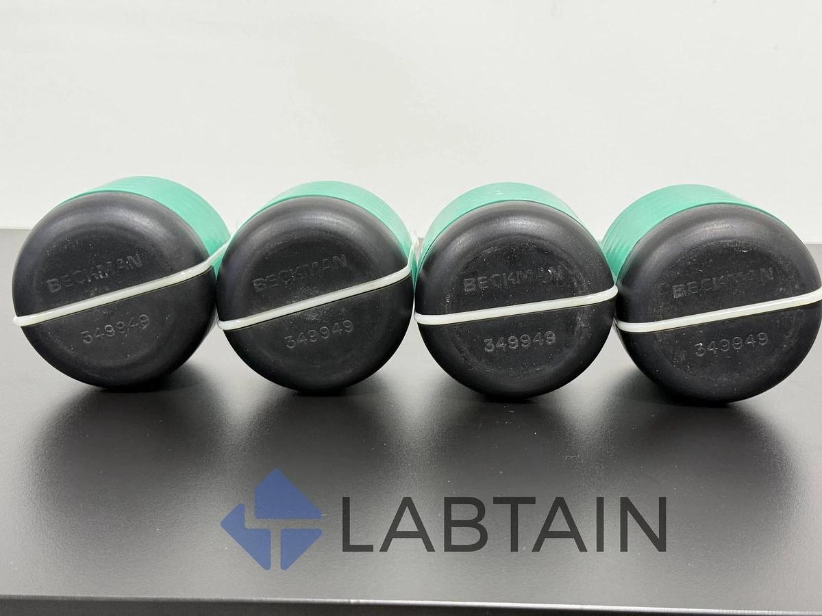 Used Set of 4 Beckman Coulter 349950 Centrifuge Rotor Buckets with 14 x 15 mL Tube Adapters – Excellent Condition