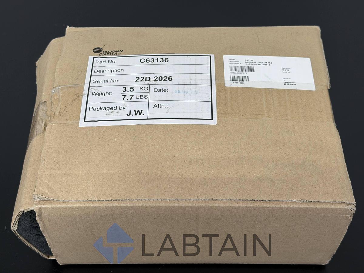 Beckman Coulter VF48.2 Fixed-Angle Rotor 13500 RPM C63136 Used/Inspected