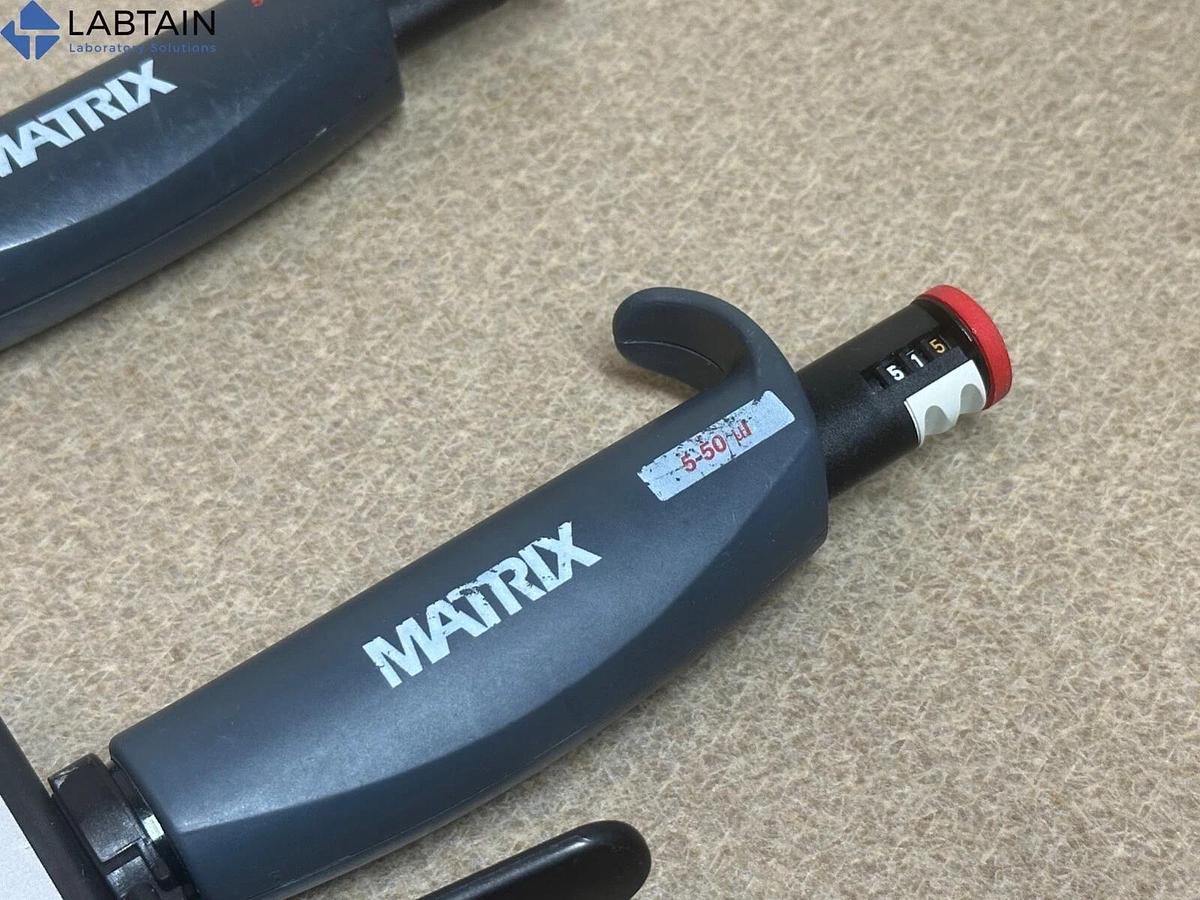 Used 2x] Matrix/CappAero 5-50uL 16-Channel Pipette | Multi-Channel