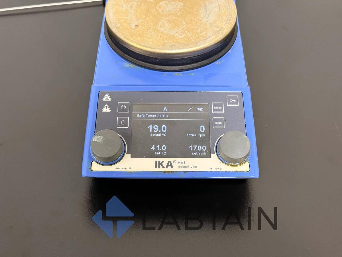 Used IKA RET CV S001 Control VISC Digital Magnetic (1700rpm, 340°C) w/ Temp Probe