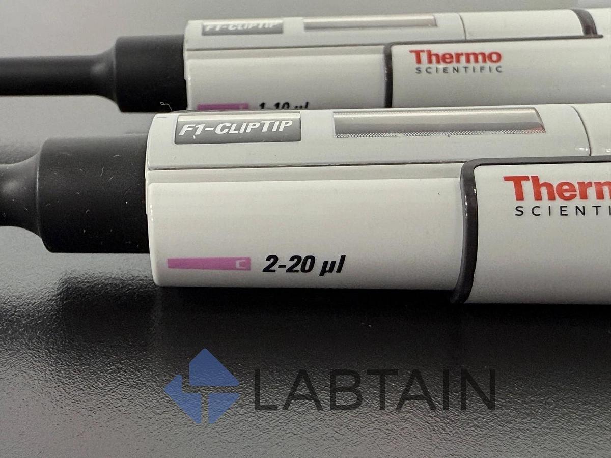 Used Lot of 2 Thermo Scientific F1-ClipTip Manual Pippetes - 1 - 10ul / 2-20ul