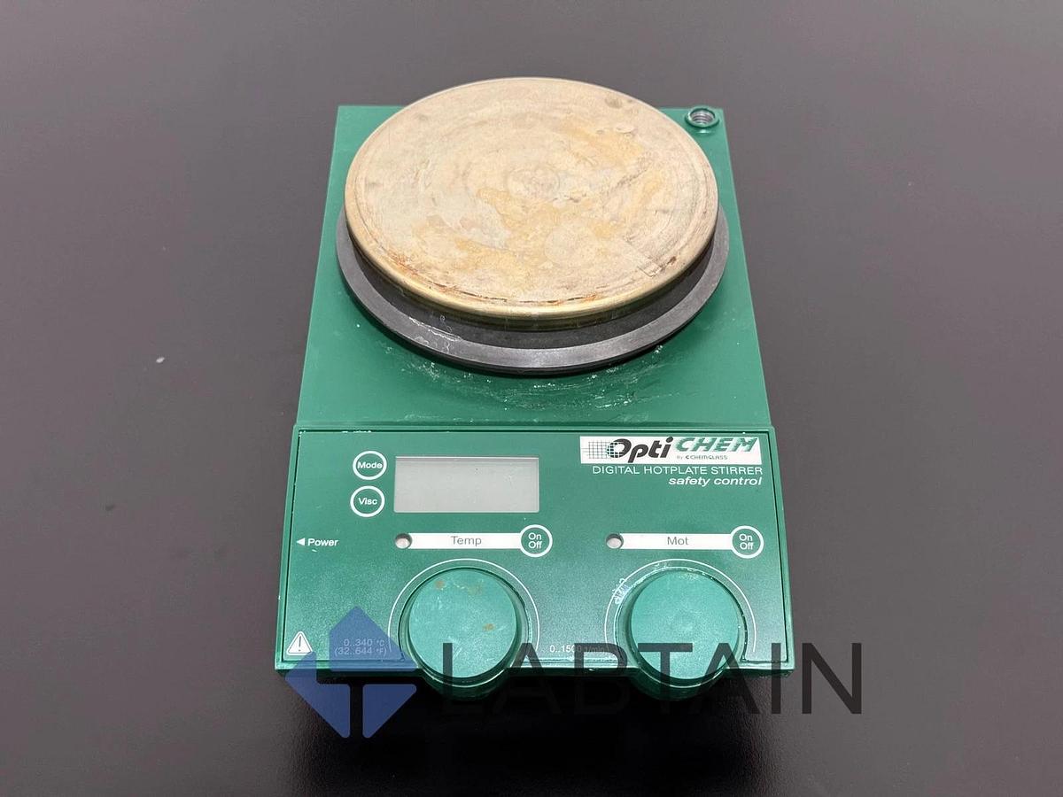 Used Chemglass Optichem Hotplate Stirrer with Safety Control