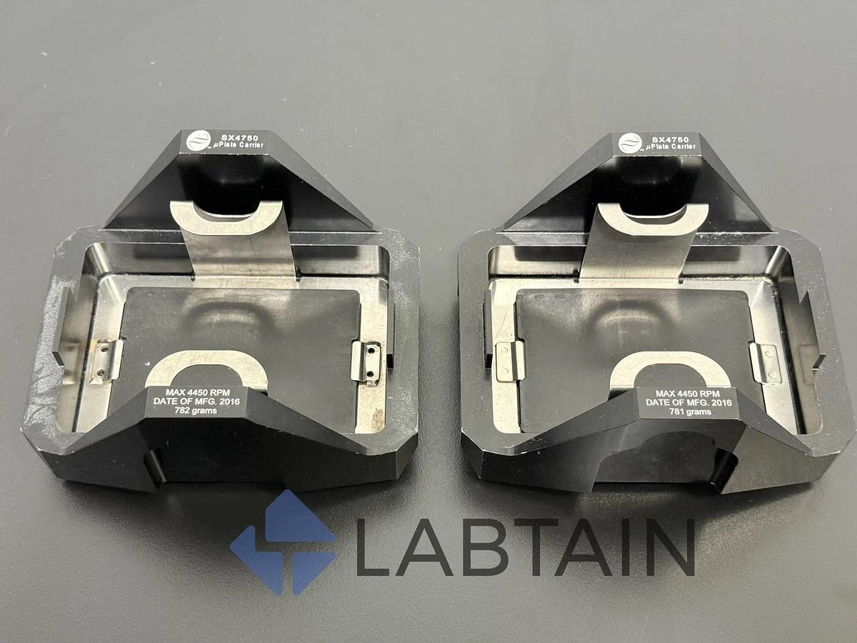 Used BECKMAN COULTER SX4750 392806 PLATE ~ ALLEGRA X-14 CENTRIFUGE SX4750A set of 2