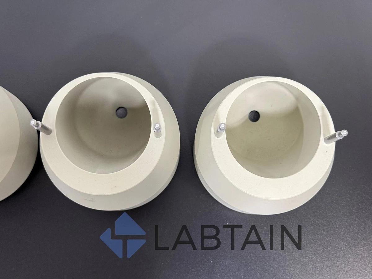 Used x4) Thermo Scientific 75003792 250mL Conical Bottle for TX-750 Bucket Adapters