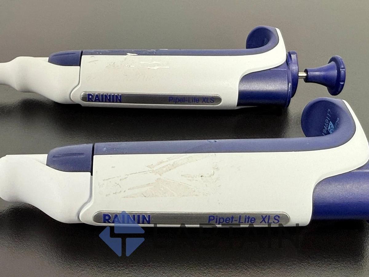 Used Rainin Pipet-Lite XLS Pipette 20-200ul and 100-1000ul Single Channel Adjustable