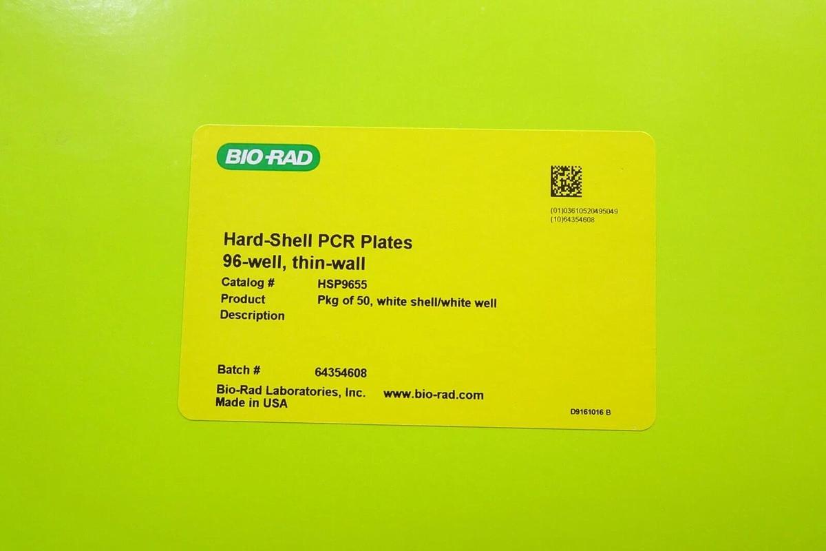Bio-Rad Hard-Shell 96-Well PCR Plates,low profile,thin wall, HS9655 | Pack of 50