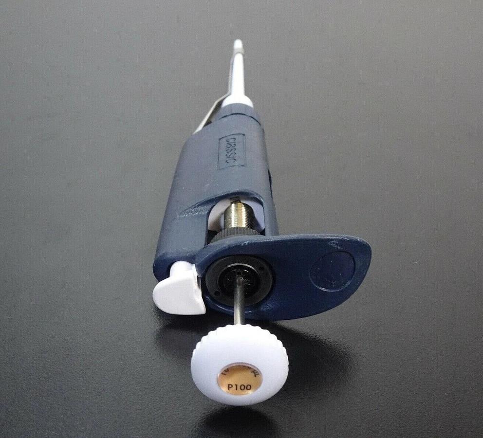 Used Rainin Classic Lab Pipette P100 | 10-100uL Single Channel Manual Pipette