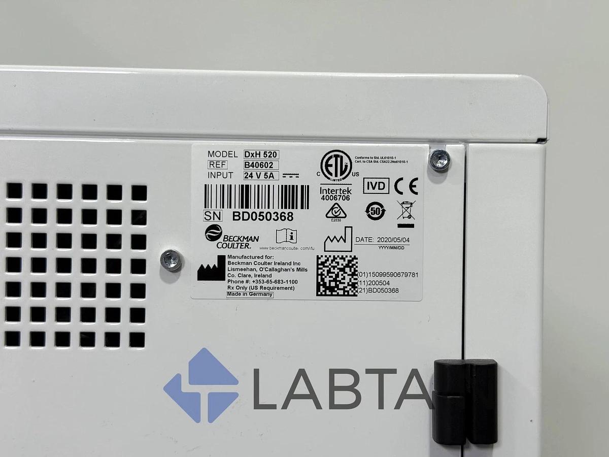 Used Beckman Coulter DxH 520 Hematology Analyzer – Model B40602 – Tested