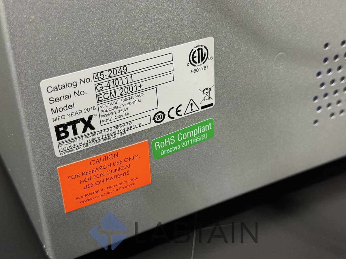 Used BTX ECM 2001+ Electrofusion & Electroporation System 2018 Used/Inspected