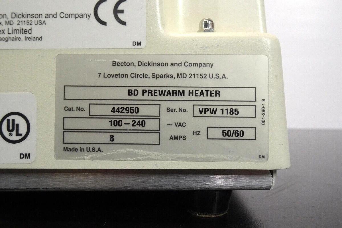 Used BD 442950 Pre-Warmer Heater – for BD Max & BD Viper LT – Used / Powers On