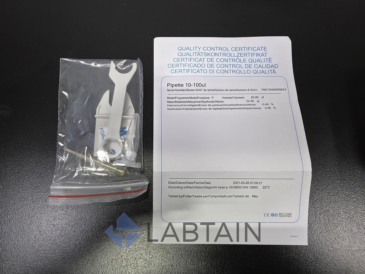 DLAB MicroPette Plus Single Channel Pipettor (10-100µL)