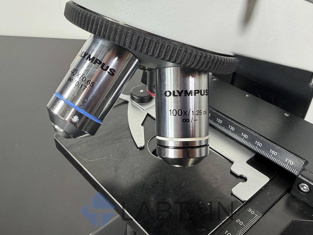 Used Olympus CX21FS1 Binocular Biological Microscope 4X 10X 40X 100X Objectives Used
