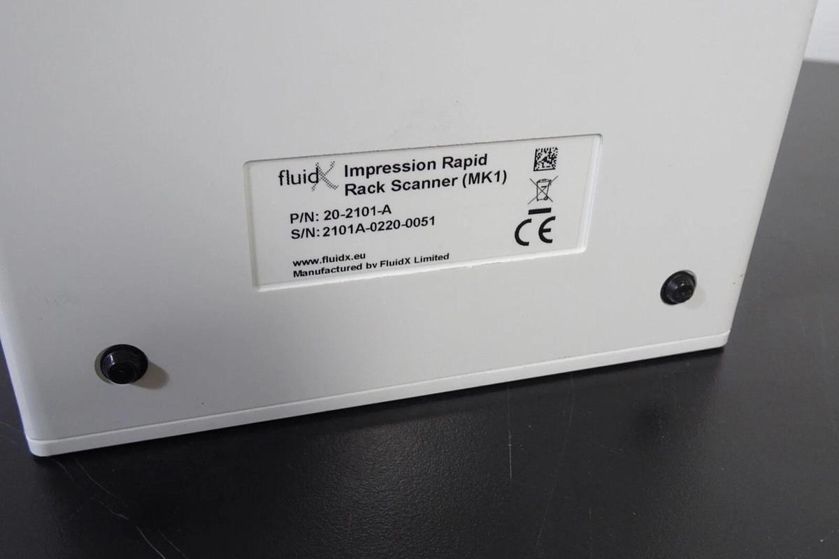 Used Azenta FluidX Impression Rapid Rack Scanner MK1 – Microplate Rack Scanner – P/N 20-2101-A – No Power Supply