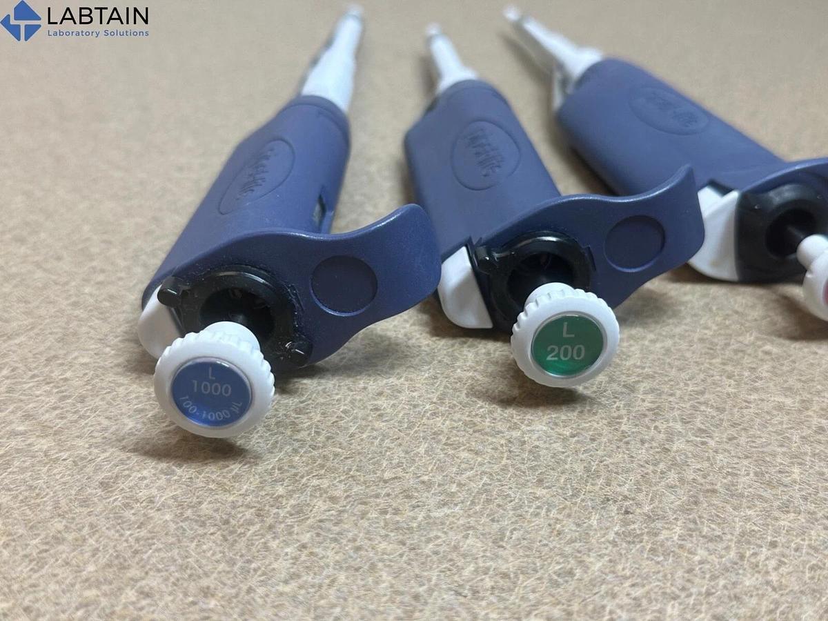 Used 3x } Rainin Pipet-Lite LTS Single Pipette Set | L1000,L200,L20 | 2uL- 1000uL