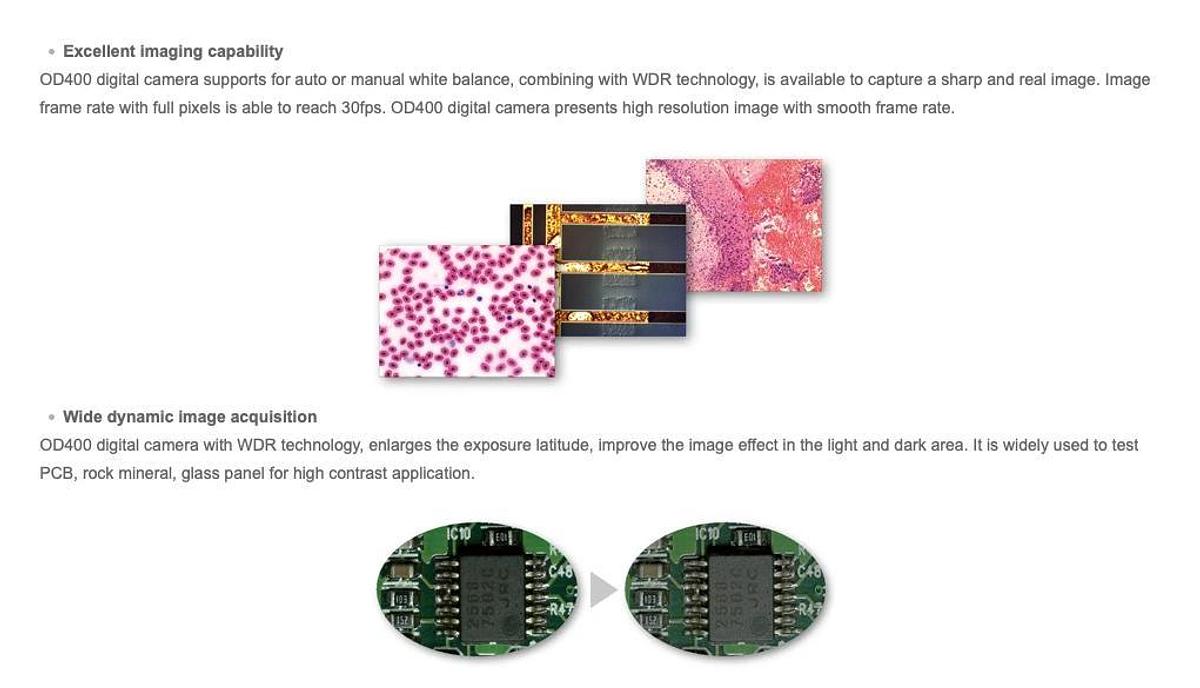 Sunny Optical/ SOPTOP OD400 Series Digital Microscope Camera * NEW