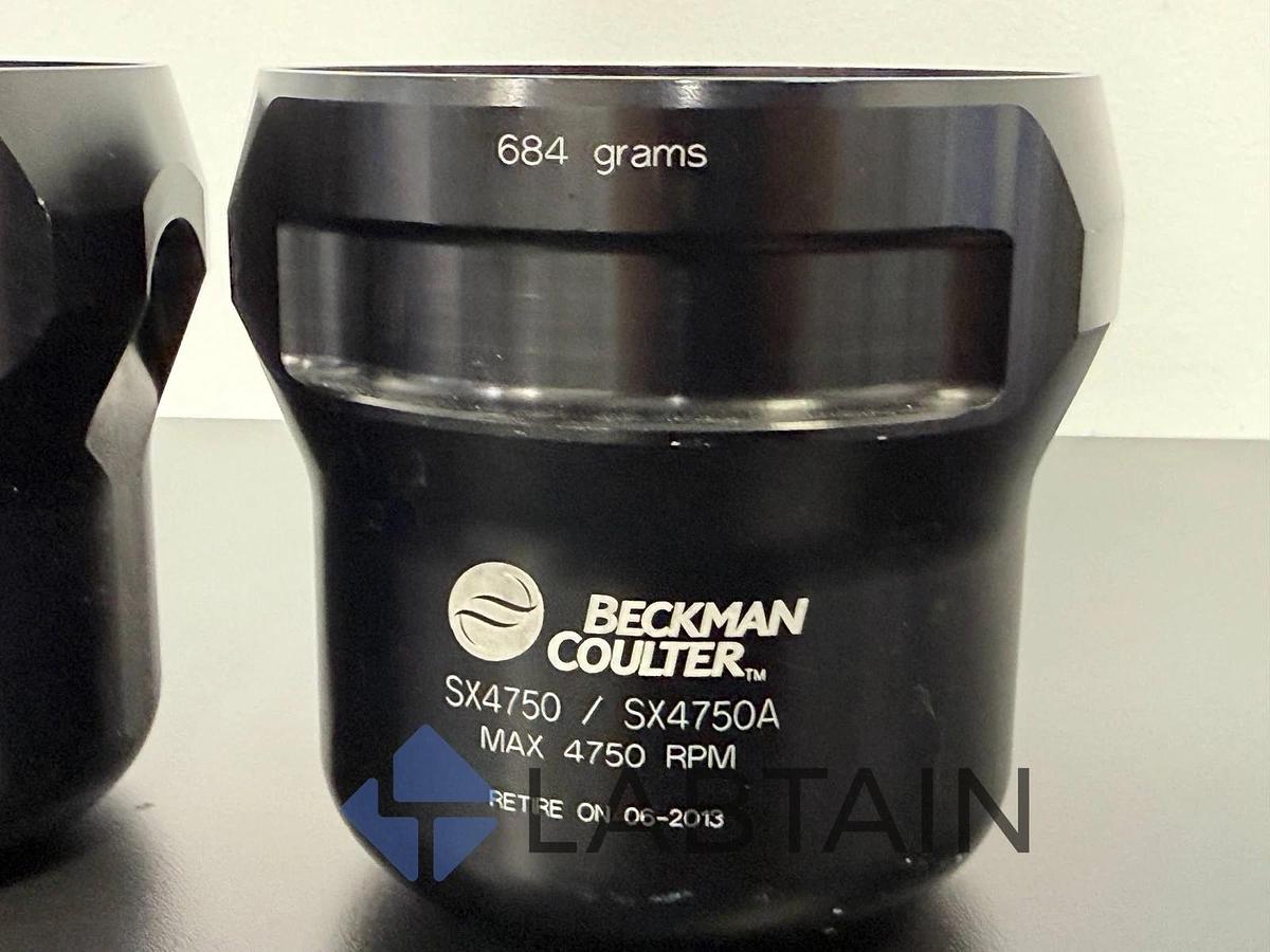 Used Beckman Coulter SX4750 / SX4750A Swinging-Bucket Rotor Buckets – Pair – 684 g – Max 4,750 RPM