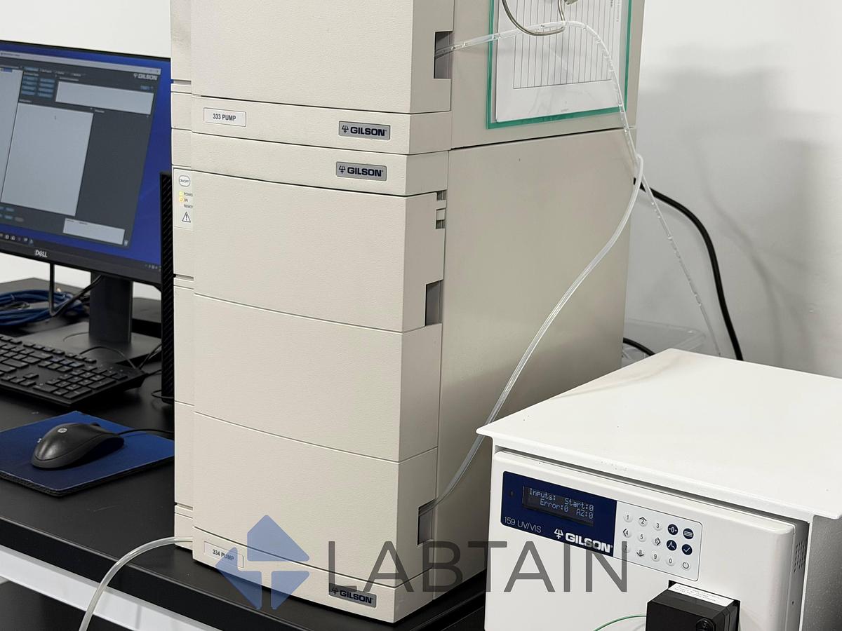 Used Gilson GX-281 Preparative HPLC Purification System | 333/334 Prep Pumps, 159 UV/VIS, TRILUTION LC, GX Direct Injection — Used / Inspected