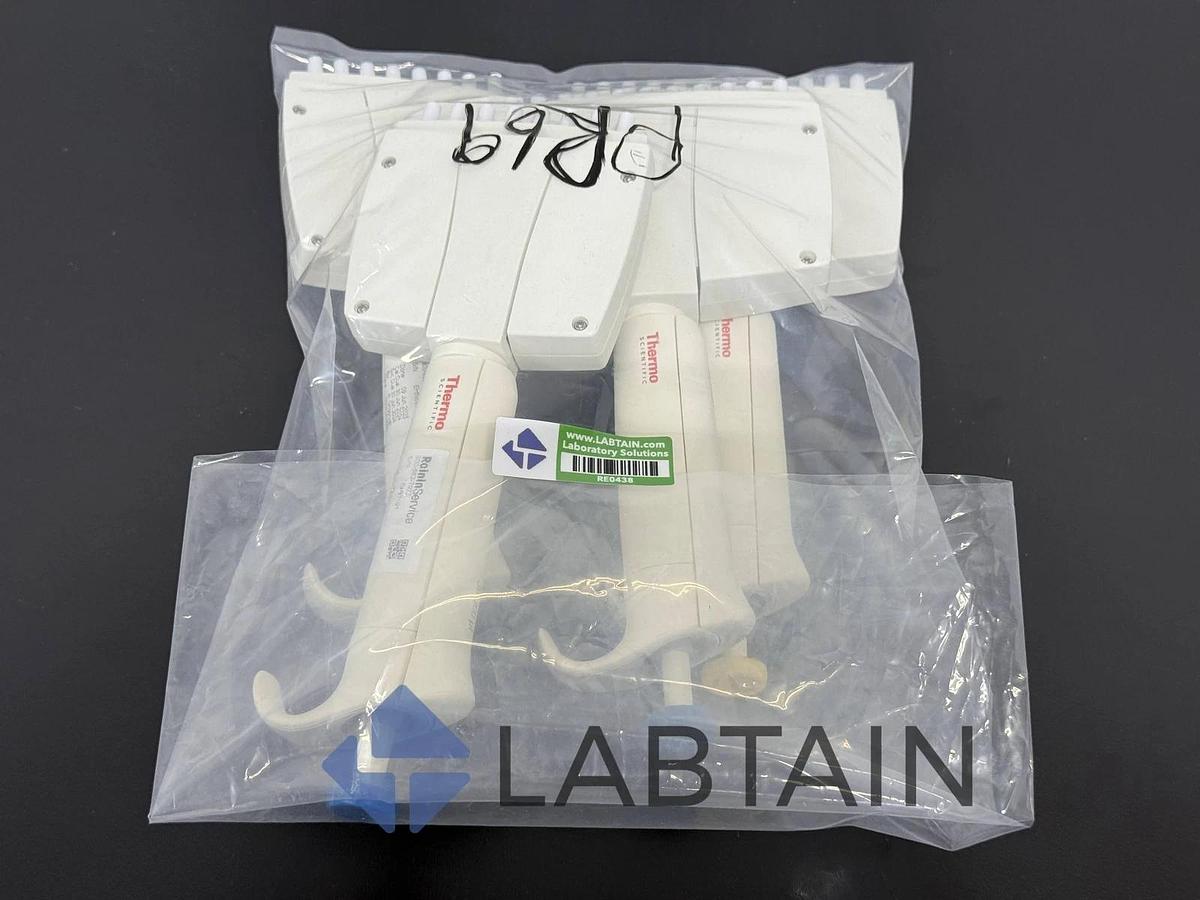 Used Thermo Scientific Finnpipette Multichannel Pipette Lot - 5-50ul and 30-300ul