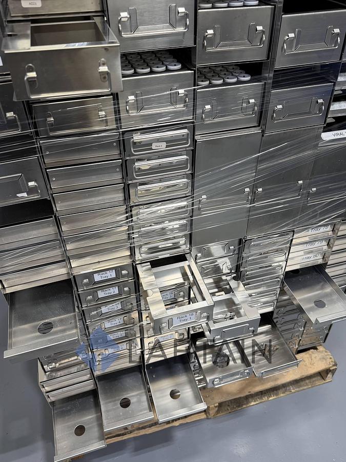 Used Assorted Mixed Lot Stainless Steel Laboratory Freezer Racks 617 lbs Used