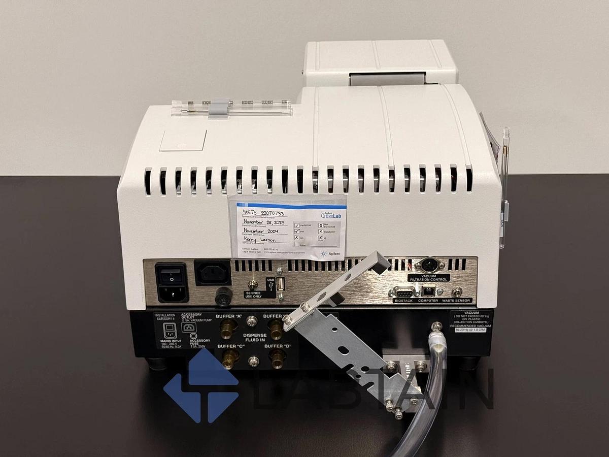 Used BioTek / Agilent 405 TS Microplate Washer w/ BioStack Stacker & Vacuum Pump – Tested