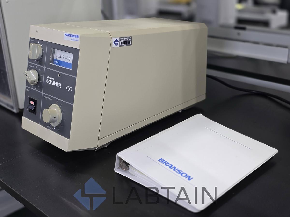 Used Branson Sonifier 450 Ultrasonic Cell Disruptor Homogenizer w/ Sound Enclosure