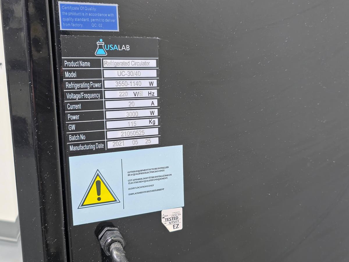 Used USA Lab UC-30/40 Refrigerated Circulator Chiller (220V) Used