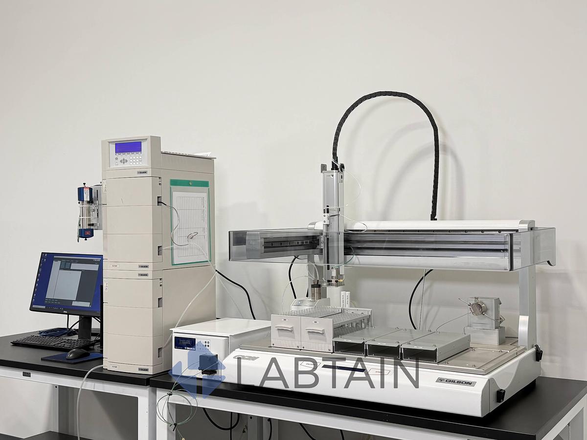 Used Gilson GX-281 Preparative HPLC Purification System | 333/334 Prep Pumps, 159 UV/VIS, TRILUTION LC, GX Direct Injection — Used / Inspected