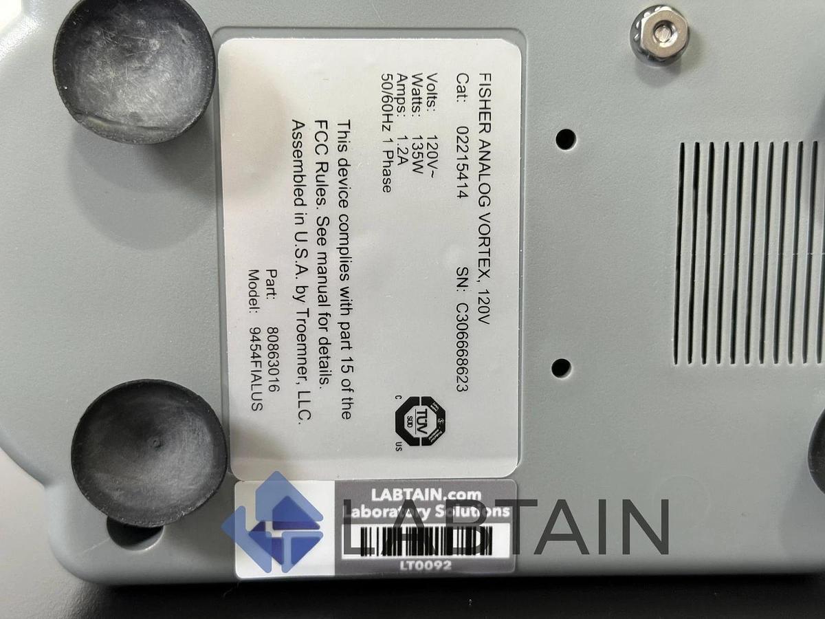 Used Fisher Scientific Analog Vortex Mixer 120V | Cat# 02215414 | Model 9454FIALUS