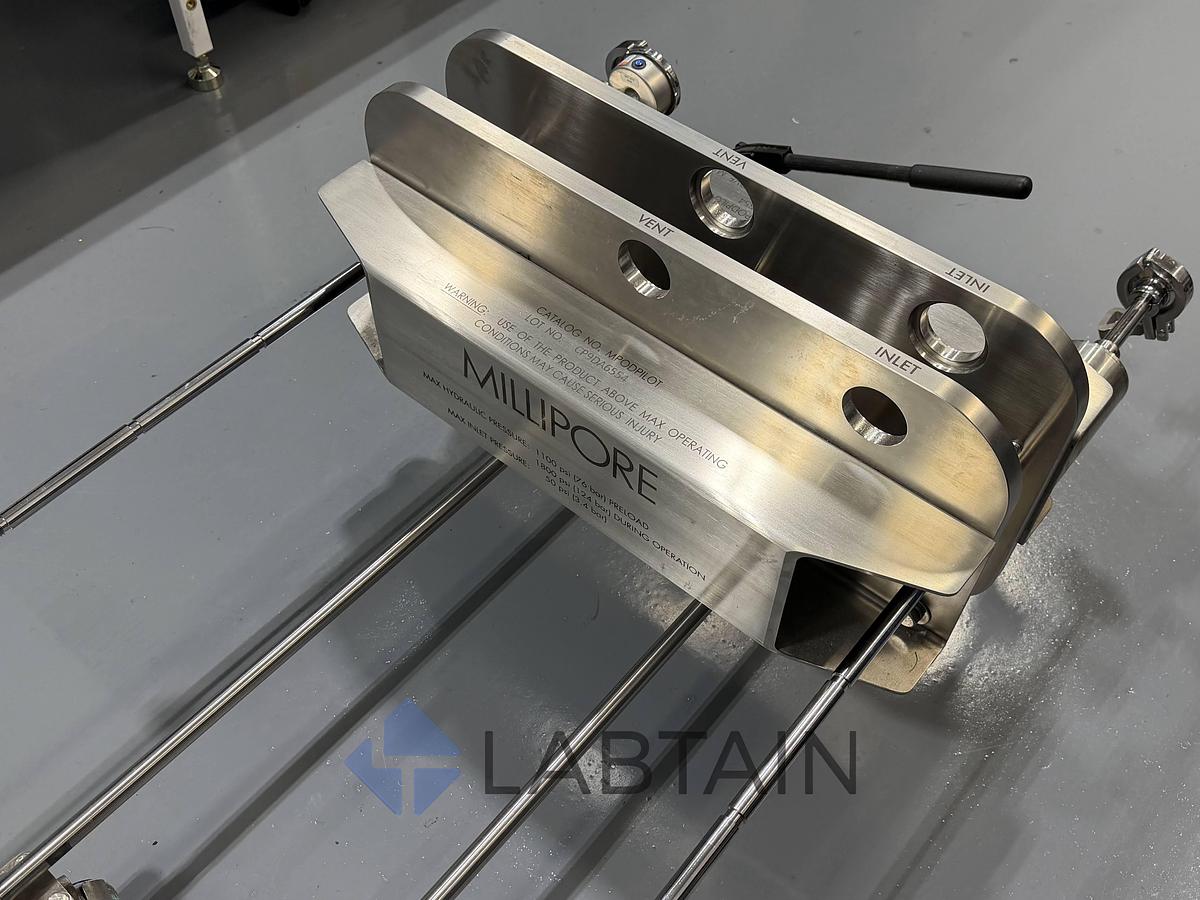 Used Millipore MPODPILOT Pilot Scale Pod Filter Holder w/ Enerpac Pump Used