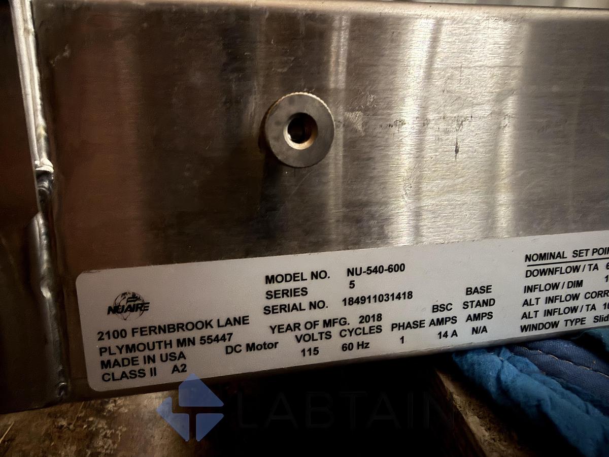 Used NuAire NU-540-600 Class II Type A2 Biological Safety Cabinet (BSC) – Used