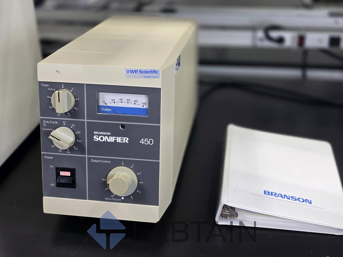Used Branson Sonifier 450 Ultrasonic Cell Disruptor Homogenizer w/ Sound Enclosure