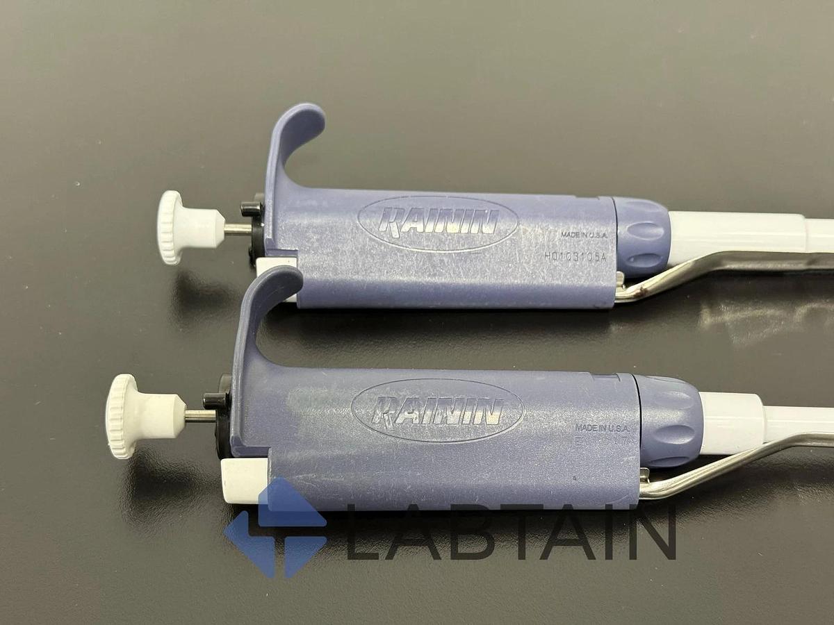 Used Rainin Pipet-Lite Classic-Style Micropipets - 2 - 20 ul and 100-1000 Manual Pipe