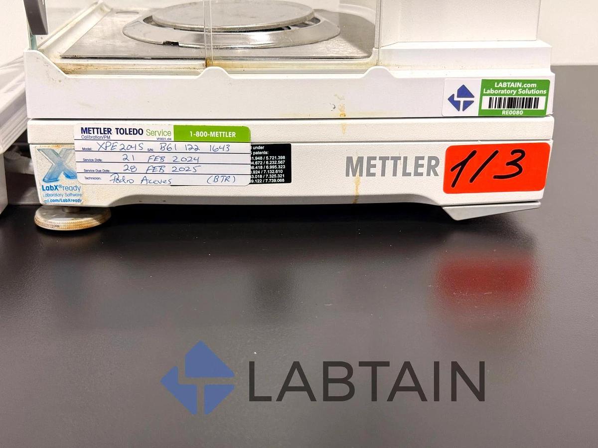 Used Mettler Toledo XPE204S Analytical Balance B611221643 – 220 g × 0.1 mg – Tested