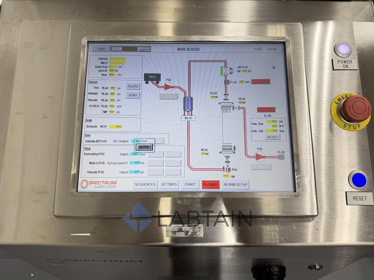 Used Repligen Spectrum KrosFlo KPS 600 TFF Perfusion System 100-2000L Bioreactor