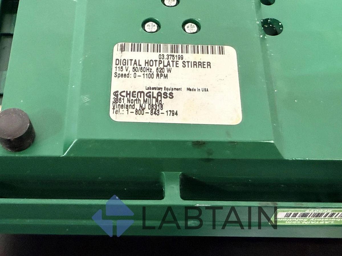 Used Chemglass Optichem Hotplate Stirrer with Safety Control