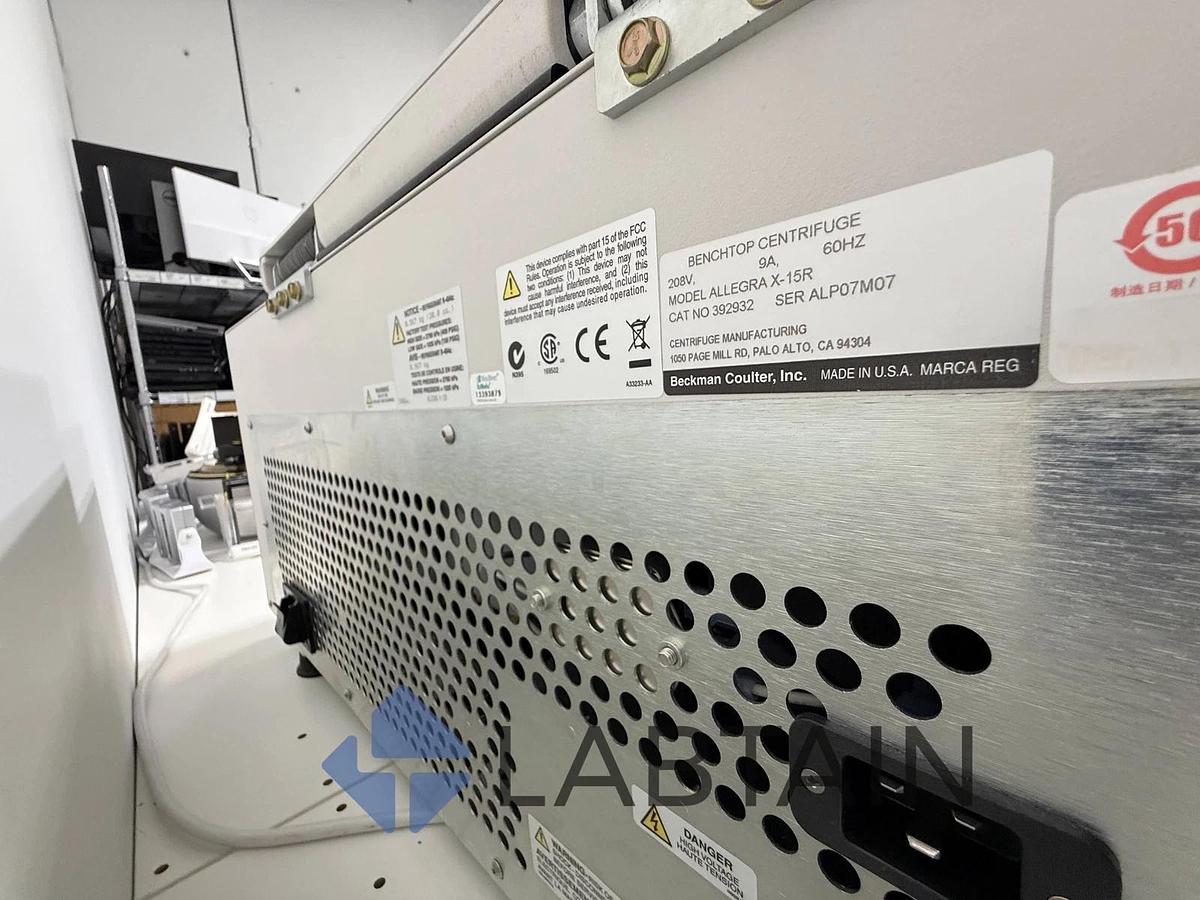 Used Beckman Coulter Allegra X-15R Refrigerated Centrifuge w/ SX4750A Rotor – Tested