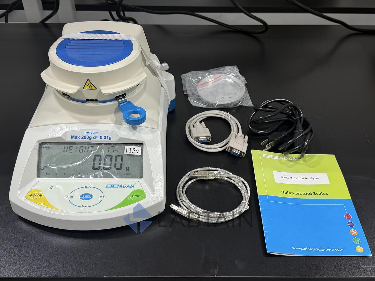 Adam Equipment PMB 202 Moisture Analyzer | 200g x 0.01g | Halogen Heater | 115V – New (No Box)