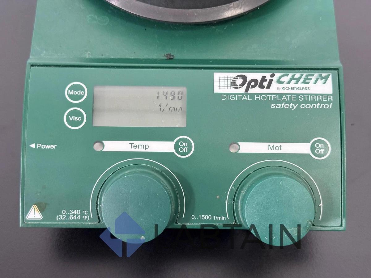 Used Chemglass Optichem Hotplate Stirrer with Safety Control | 03.350710