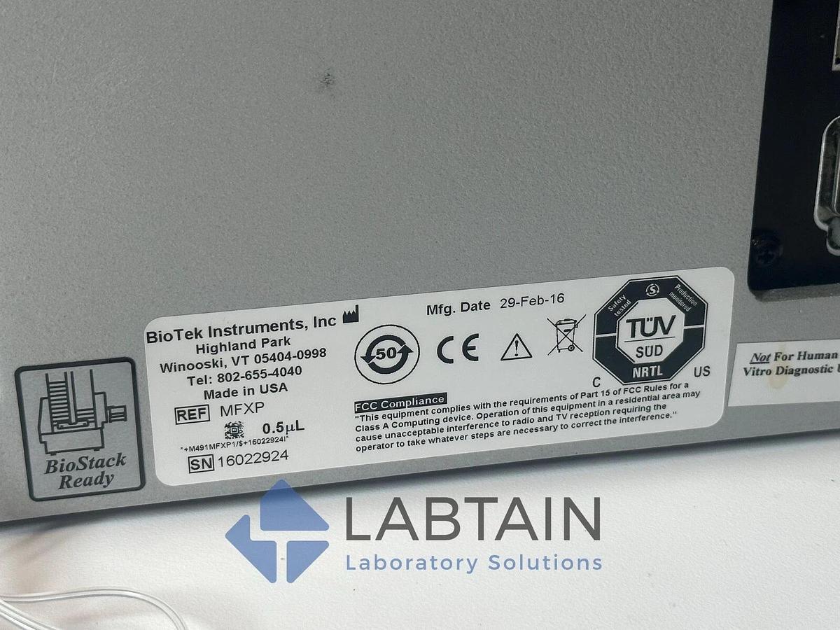 Used BioTek Agilent MultiFlo FX Microplate Washer & Dispenser – Model MFXP – 0.5 µL Dispense – Used